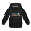 Colorado Youth Hoodie - Retro Mountain Youth Colorado Hooded Sweatshirt - black