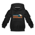 Colorado Youth Hoodie - Retro Mountain Youth Colorado Hooded Sweatshirt - black