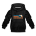 Colorado Youth Hoodie - Retro Mountain Youth Colorado Hooded Sweatshirt - charcoal gray