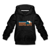 Crested Butte, Colorado Youth Hoodie - Retro Mountain Youth Crested Butte Hooded Sweatshirt - charcoal gray