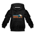 Crested Butte, Colorado Youth Hoodie - Retro Mountain Youth Crested Butte Hooded Sweatshirt - charcoal gray