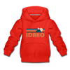 Idaho Youth Hoodie - Retro Mountain Youth Idaho Hooded Sweatshirt - red
