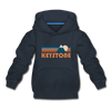 Keystone, Colorado Youth Hoodie - Retro Mountain Youth Keystone Hooded Sweatshirt - navy