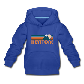 Keystone, Colorado Youth Hoodie - Retro Mountain Youth Keystone Hooded Sweatshirt
