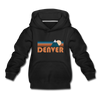 Denver, Colorado Youth Hoodie - Retro Mountain Youth Denver Hooded Sweatshirt - black