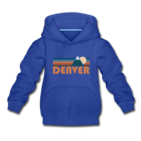 Denver, Colorado Youth Hoodie - Retro Mountain Youth Denver Hooded Sweatshirt