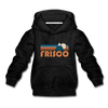 Frisco, Colorado Youth Hoodie - Retro Mountain Youth Frisco Hooded Sweatshirt