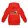 Golden, Colorado Youth Hoodie - Retro Mountain Youth Golden Hooded Sweatshirt - red