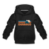 Durango, Colorado Youth Hoodie - Retro Mountain Youth Durango Hooded Sweatshirt - black
