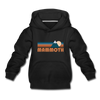 Mammoth, California Youth Hoodie - Retro Mountain Youth Mammoth Hooded Sweatshirt - black