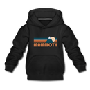Mammoth, California Youth Hoodie - Retro Mountain Youth Mammoth Hooded Sweatshirt - black
