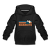 Mammoth, California Youth Hoodie - Retro Mountain Youth Mammoth Hooded Sweatshirt - black
