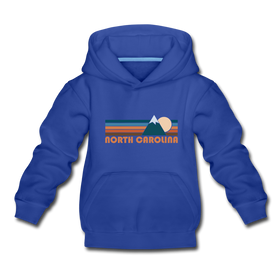 North Carolina Youth Hoodie - Retro Mountain Youth North Carolina Hooded Sweatshirt