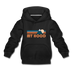 Mount Hood, Oregon Youth Hoodie - Retro Mountain Youth Mount Hood Hooded Sweatshirt - black