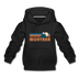 Montana Youth Hoodie - Retro Mountain Youth Montana Hooded Sweatshirt - black