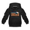 Salida, Colorado Youth Hoodie - Retro Mountain Youth Salida Hooded Sweatshirt - black