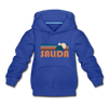 Salida, Colorado Youth Hoodie - Retro Mountain Youth Salida Hooded Sweatshirt - royal blue