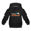 Snowmass, Colorado Youth Hoodie - Retro Mountain Youth Snowmass Hooded Sweatshirt - black