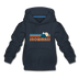 Snowmass, Colorado Youth Hoodie - Retro Mountain Youth Snowmass Hooded Sweatshirt - navy