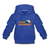 Snowmass, Colorado Youth Hoodie - Retro Mountain Youth Snowmass Hooded Sweatshirt - royal blue