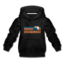 Snowmass, Colorado Youth Hoodie - Retro Mountain Youth Snowmass Hooded Sweatshirt - charcoal gray