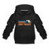 Sun Valley, Idaho Youth Hoodie - Retro Mountain Youth Sun Valley Hooded Sweatshirt - black