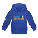 Sun Valley, Idaho Youth Hoodie - Retro Mountain Youth Sun Valley Hooded Sweatshirt - royal blue