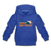Sun Valley, Idaho Youth Hoodie - Retro Mountain Youth Sun Valley Hooded Sweatshirt - royal blue
