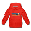Steamboat, Colorado Youth Hoodie - Retro Mountain Youth Steamboat Hooded Sweatshirt - red
