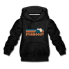Steamboat, Colorado Youth Hoodie - Retro Mountain Youth Steamboat Hooded Sweatshirt - charcoal gray