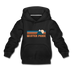 Winter Park, Colorado Youth Hoodie - Retro Mountain Youth Winter Park Hooded Sweatshirt - black
