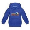 Winter Park, Colorado Youth Hoodie - Retro Mountain Youth Winter Park Hooded Sweatshirt - royal blue