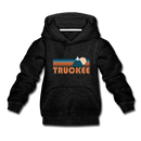 Truckee, California Youth Hoodie - Retro Mountain Youth Truckee Hooded Sweatshirt - charcoal gray