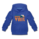 Vail, Colorado Youth Hoodie - Retro Mountain Youth Vail Hooded Sweatshirt - royal blue