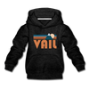 Vail, Colorado Youth Hoodie - Retro Mountain Youth Vail Hooded Sweatshirt - charcoal gray