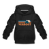 Vermont Youth Hoodie - Retro Mountain Youth Vermont Hooded Sweatshirt - black
