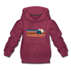 Vermont Youth Hoodie - Retro Mountain Youth Vermont Hooded Sweatshirt