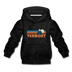 Vermont Youth Hoodie - Retro Mountain Youth Vermont Hooded Sweatshirt - charcoal gray