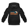 Ridgway, Colorado Youth Hoodie - Retro Mountain Youth Ridgway Hooded Sweatshirt - black