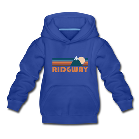 Ridgway, Colorado Youth Hoodie - Retro Mountain Youth Ridgway Hooded Sweatshirt