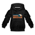 Whistler, Canada Youth Hoodie - Retro Mountain Youth Whistler Hooded Sweatshirt - charcoal gray