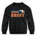 Banff, Canada Youth Sweatshirt - Retro Mountain Youth Banff Crewneck Sweatshirt - black