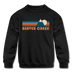 Beaver Creek, Canada Youth Sweatshirt - Retro Mountain Youth Beaver Creek Crewneck Sweatshirt - black