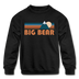 Big Bear, California Youth Sweatshirt - Retro Mountain Youth Big Bear Crewneck Sweatshirt - black