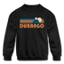 Durango, Colorado Youth Sweatshirt - Retro Mountain Youth Durango Crewneck Sweatshirt - black