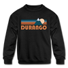 Durango, Colorado Youth Sweatshirt - Retro Mountain Youth Durango Crewneck Sweatshirt