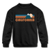 California Youth Sweatshirt - Retro Mountain Youth California Crewneck Sweatshirt - black