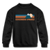 Colorado Springs, Colorado Youth Sweatshirt - Retro Mountain Youth Colorado Springs Crewneck Sweatshirt - black