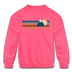 Colorado Springs, Colorado Youth Sweatshirt - Retro Mountain Youth Colorado Springs Crewneck Sweatshirt - neon pink
