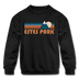 Estes Park, Colorado Youth Sweatshirt - Retro Mountain Youth Estes Park Crewneck Sweatshirt - black